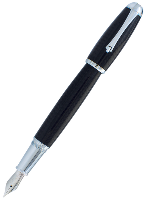 Monteverde Super Mega Carbon Fibre Fountain Pen  - Chrome - Medium