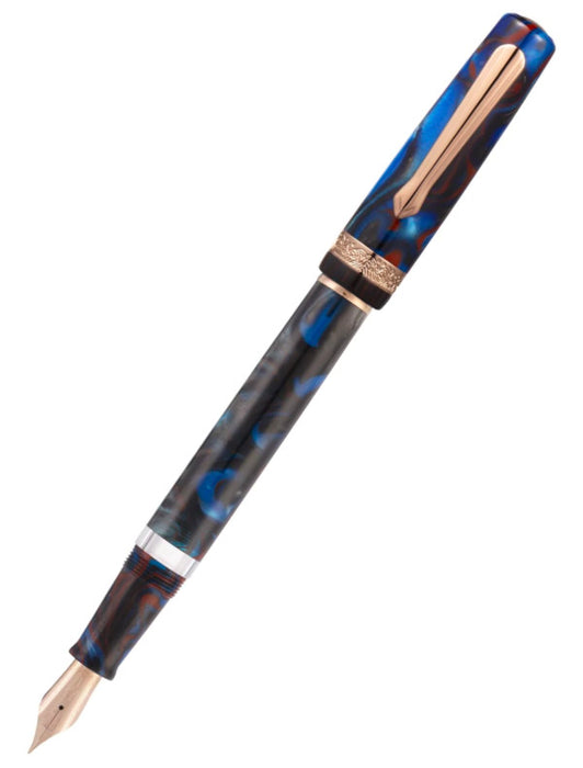 Narwhal (Nahvalur) Schuylkill Fountain Pen - Dragonet Sapphire - Double Broad