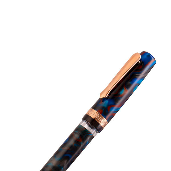 Narwhal (Nahvalur) Schuylkill Fountain Pen - Dragonet Sapphire - Double Broad