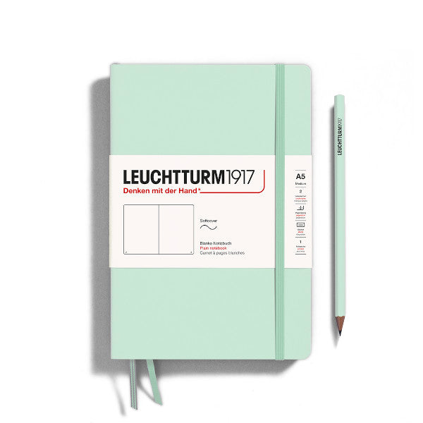 Leuchtturm1917 Notebook Hardcover Medium (A5), 251 pages, Blank, Mint Green