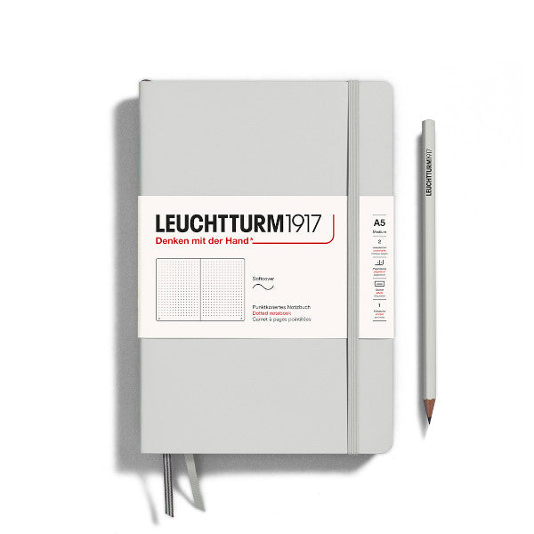 Leuchtturm1917 Notebook Hardcover Medium (A5), 251 pages, Dotted, Light Grey
