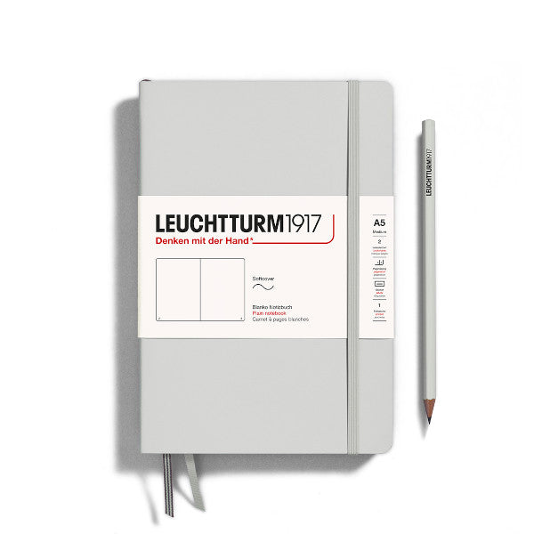 Leuchtturm1917 Notebook Softcover Medium (A5), 123 pages, Blank, Light Grey