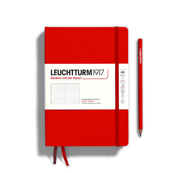 Leuchtturm1917 Notebook Hardcover Medium (A5), 251 pages, Dotted, Fox Red