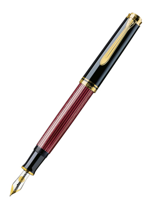 Pelikan M600 Fountain Pen - Souveran Black Red - Fine