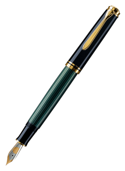 Pelikan M800 Fountain Pen - Souveran Black Green - Extra Fine