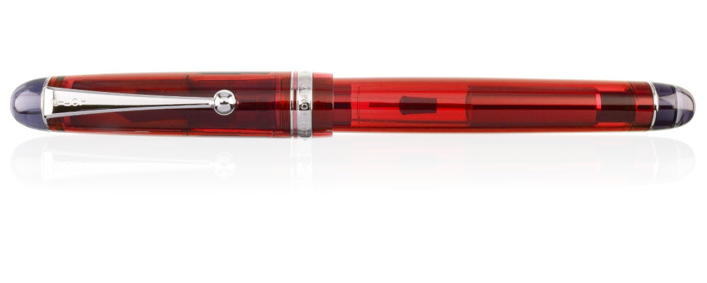 Pilot Custom 74 Fountain Pen - Clear Red Fine Nib
