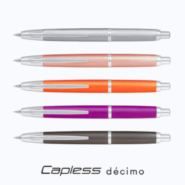 Pilot Decimo Capless Fountain Pen - Limited Edition Dark Grey