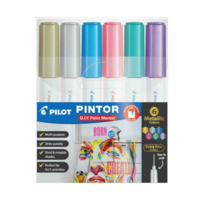 Pilot Pintor Extra Fine Marker - Metallics 6pc Set