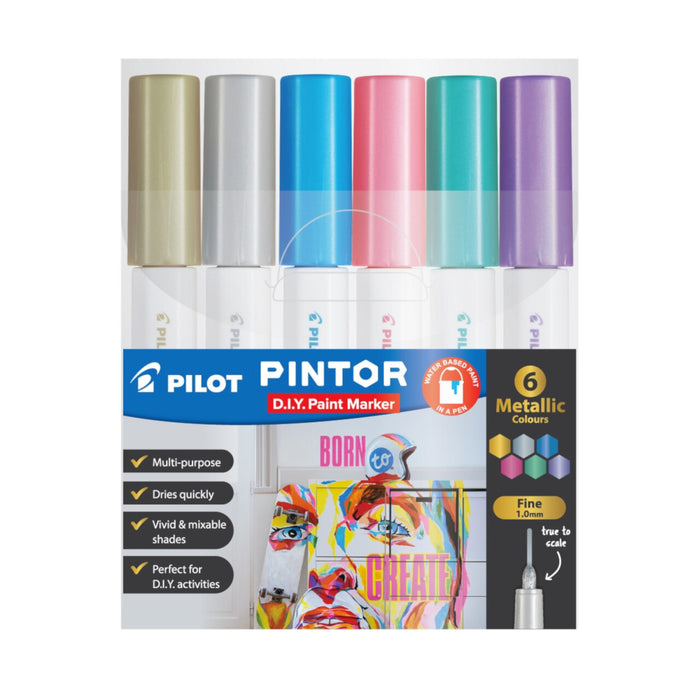 Pilot Pintor Fine Marker - Metallics 6pc Set