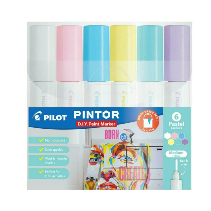 Pilot Pintor Medium Marker - Pastels 6pc Set