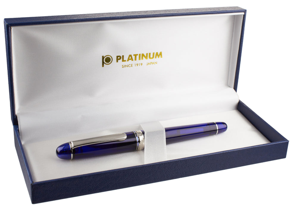 Platinum #3776 Century Fountain Pen - Chartres Blue/Rhodium Medium Nib