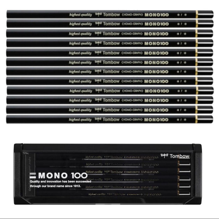 Tombow MONO 100 Pencil - F, 12pc Box Set
