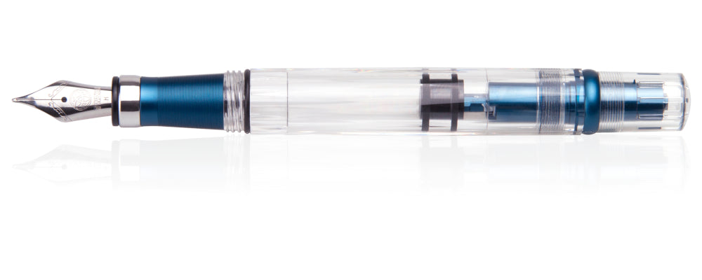 TWSBI Diamond 580ALR Fountain Pen - Prussian Blue, 1.1mm Stub Nib