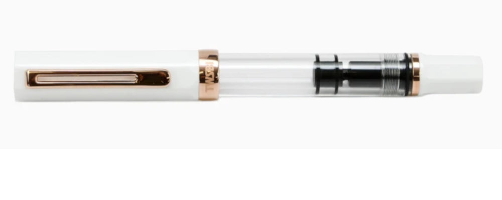 TWSBI Eco Fountain Pen - White Rose Gold Limited Edition, Italic 1.1mm Nib