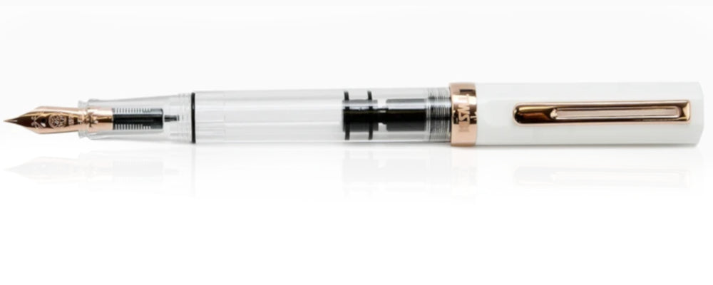 TWSBI Eco Fountain Pen - White Rose Gold Limited Edition, Fine Nib