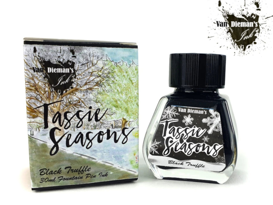 Van Dieman's Fountain Pen Ink - Tassie Seasons (Winter) Black Truffle