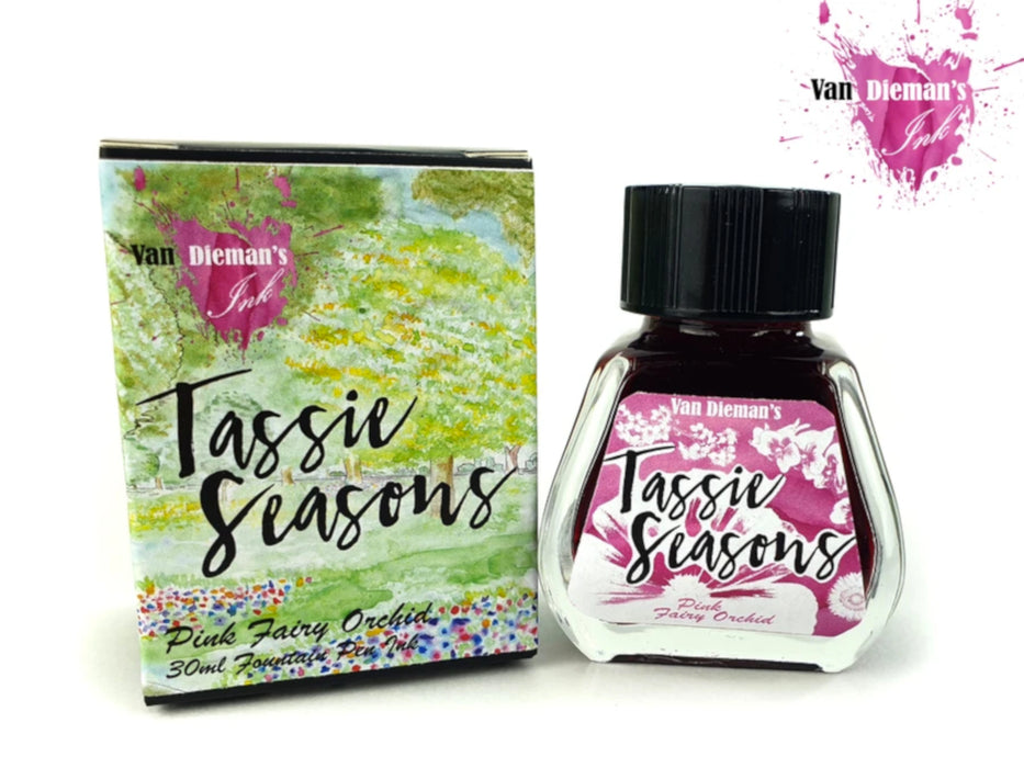 Van Dieman's Fountain Pen Ink - Tassie Seasons (Spring) Pink Fairy Orchid