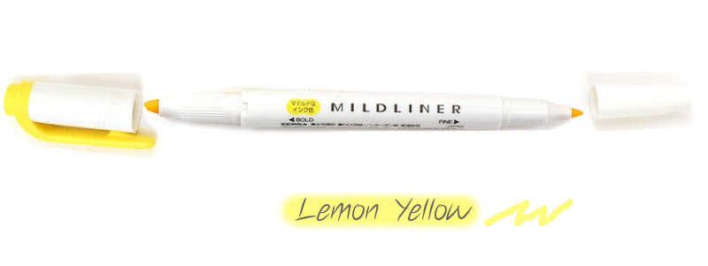 Zebra Mildliner Double Tip Lemon Yellow Highlighter
