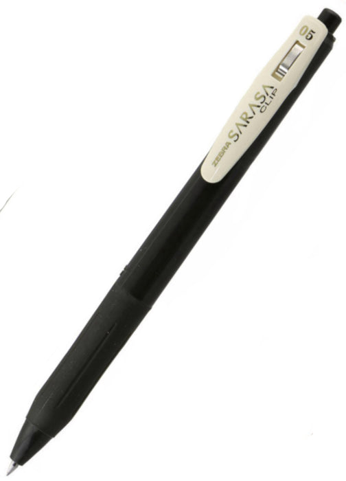 Zebra Sarasa Clip Gel Vintage Rollerball Pen - Sepia Black