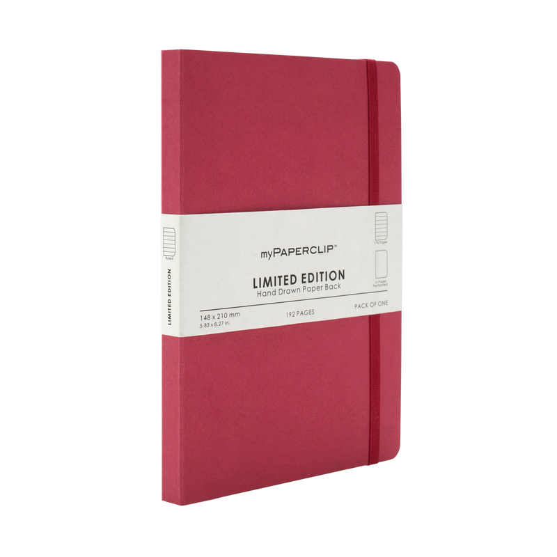 myPAPERCLIP Limited Edition Softcover A5 Notebook - Raspberry