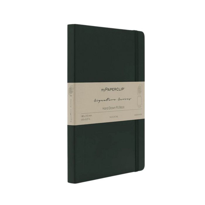 myPAPERCLIP Signature Series Vegan Leather Softcover A5 Notebook - Green