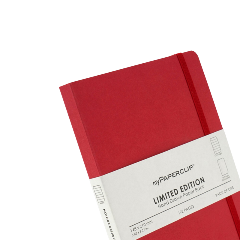 myPAPERCLIP Limited Edition Softcover A5 Notebook - Ruby