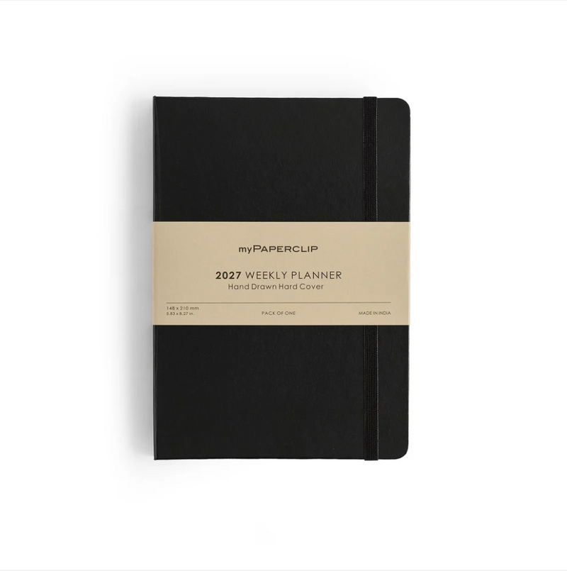 myPAPERCLIP 2027 Weekly Planner Hardcover H1 - Black