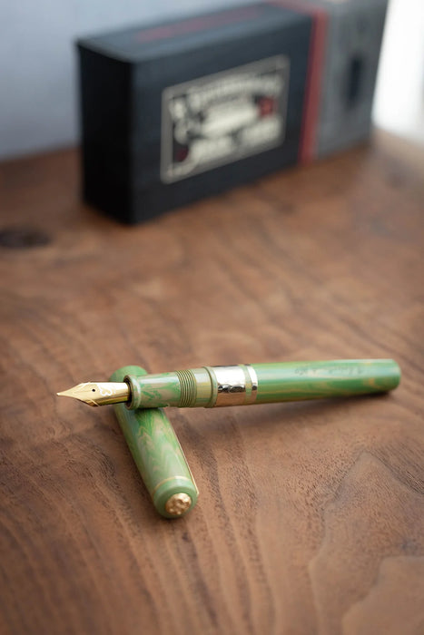 Esterbrook Model J Lotus Green Ebonite Fountain Pen - Gold Trim