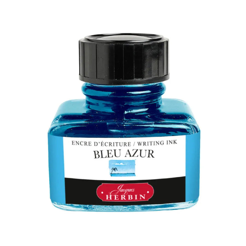 Jacques Herbin Ink - Bleu Azur (Azure Blue) 30ml