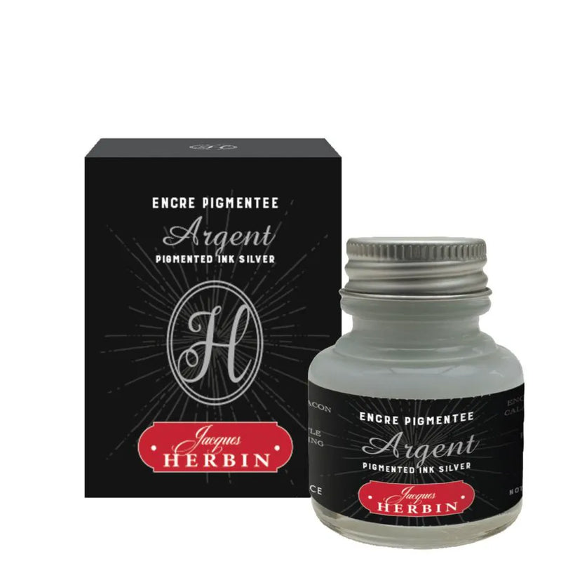 Jacques Herbin Ornamental Pigmented Ink - Silver 30ml