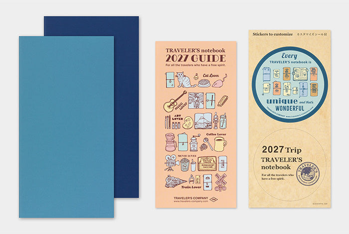 TRAVELER'S Notebook 2027 Weekly + Memo Diary Refill, Regular Size