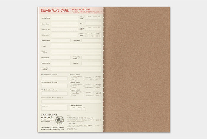 TRAVELER'S Notebook 2027 Weekly + Memo Diary Refill, Regular Size