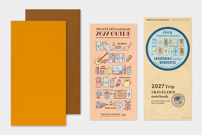 TRAVELER'S Notebook 2027 Weekly Vertical Diary Refill, Regular Size