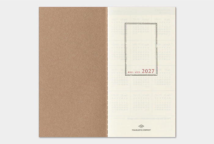 TRAVELER'S Notebook 2027 Weekly Vertical Diary Refill, Regular Size