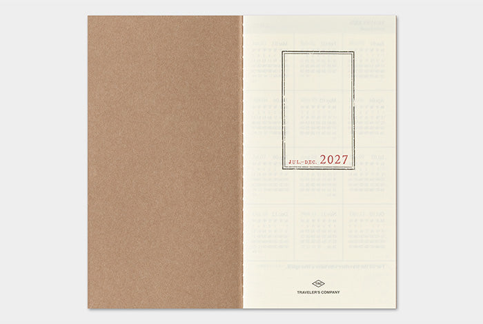 TRAVELER'S Notebook 2027 Weekly Vertical Diary Refill, Regular Size