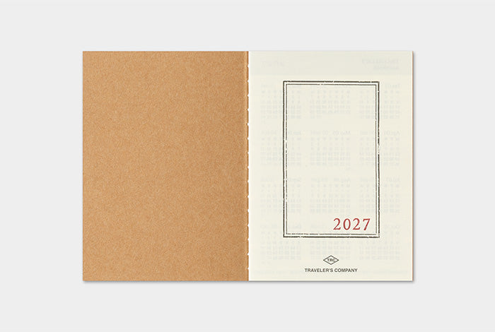 TRAVELER'S Notebook 2027 Monthly Diary Refill, Passport Size