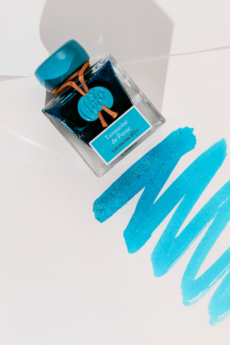 Jacques Herbin 1670 Prestige Shimmer Ink - Turquoise de Perse (Persian Turquoise) 50ml