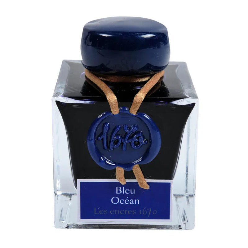 Jacques Herbin 1670 Prestige Shimmer Ink - Bleu Ocean (Blue Ocean) 50ml