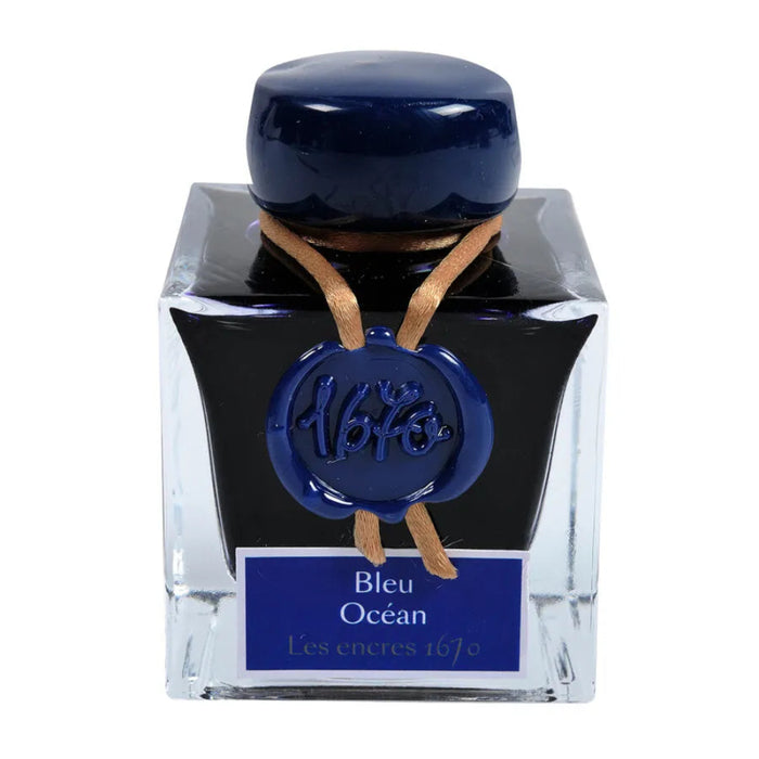 Jacques Herbin 1670 Prestige Shimmer Ink - Bleu Ocean (Blue Ocean) 50ml