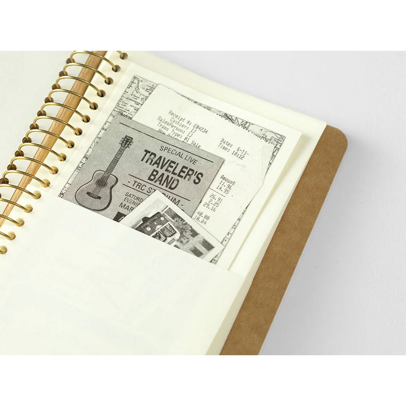 TRAVELER'S Spiral Ring Notebook - A6 Slim, Paper Pocket