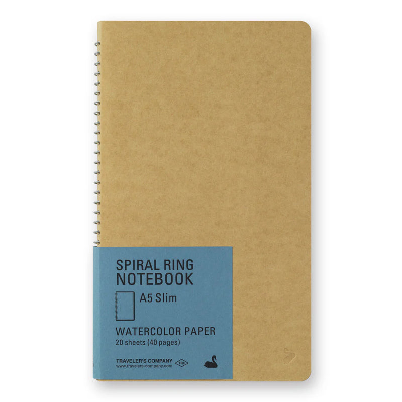 TRAVELER'S Spiral Ring Notebook - A5 Slim, Watercolor Paper