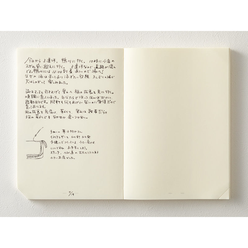 Midori MD Notebook Journal Codex 1 Day 1 Page - Blank