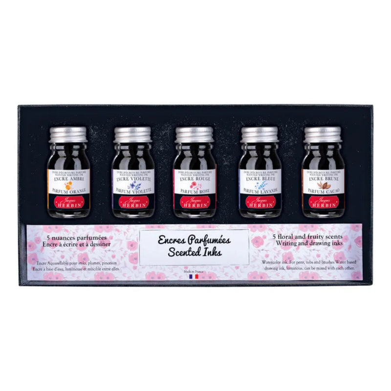 Jacques Herbin Scented Ink Set -  5 x 10 ml Assorted