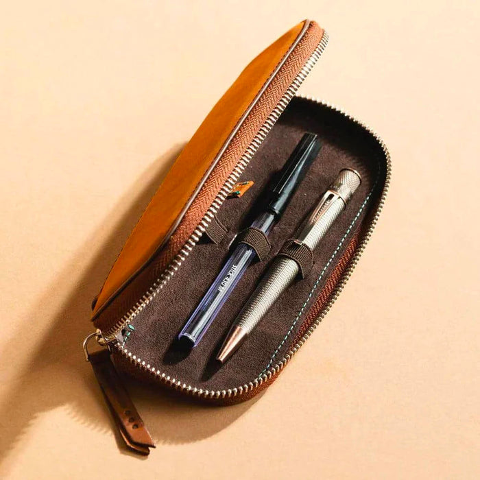 Endless Companion Leather Adjustable Pen Pouch - 5 Pens - Brown – Endless  Stationery
