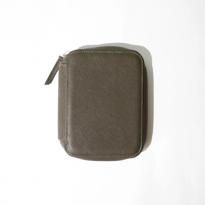 Endless Companion Adjustable Pen Pouch Green - 10 Pens (New Saffiano Leather)