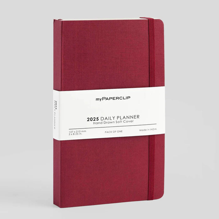 myPAPERCLIP M1 Daily 2025 Planner- A5 Slim, Softcover