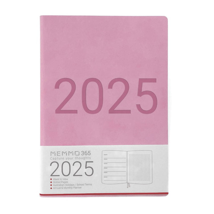 MEMMO365 Luxe 2025 Diary (A5) - Week to view - Pink