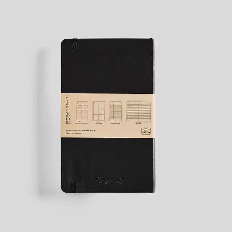 *Clearance* myPAPERCLIP M2 Daily 2026 Planner - A5 Slim, Vegan Leather Softcover