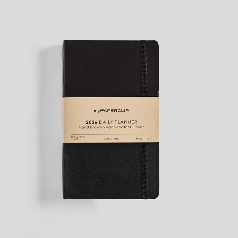 *Clearance* myPAPERCLIP M2 Daily 2026 Planner - A5 Slim, Vegan Leather Softcover