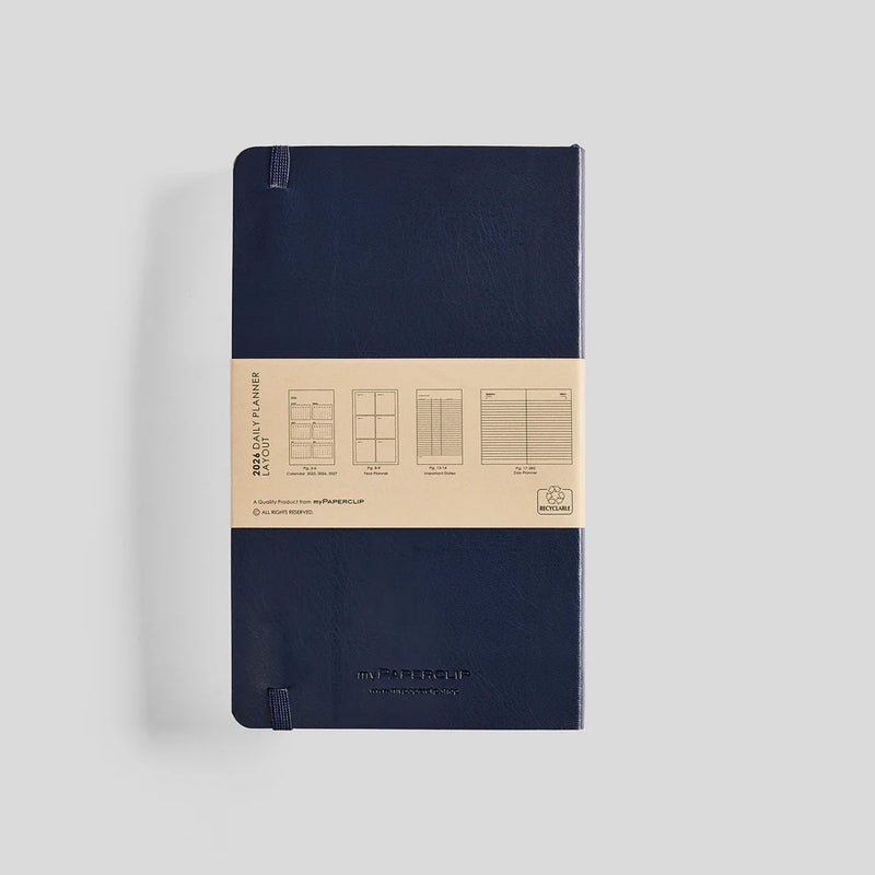*Clearance* myPAPERCLIP M2 Daily 2026 Planner - A5 Slim, Vegan Leather Softcover